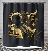 Notation Nebula Shower Curtain